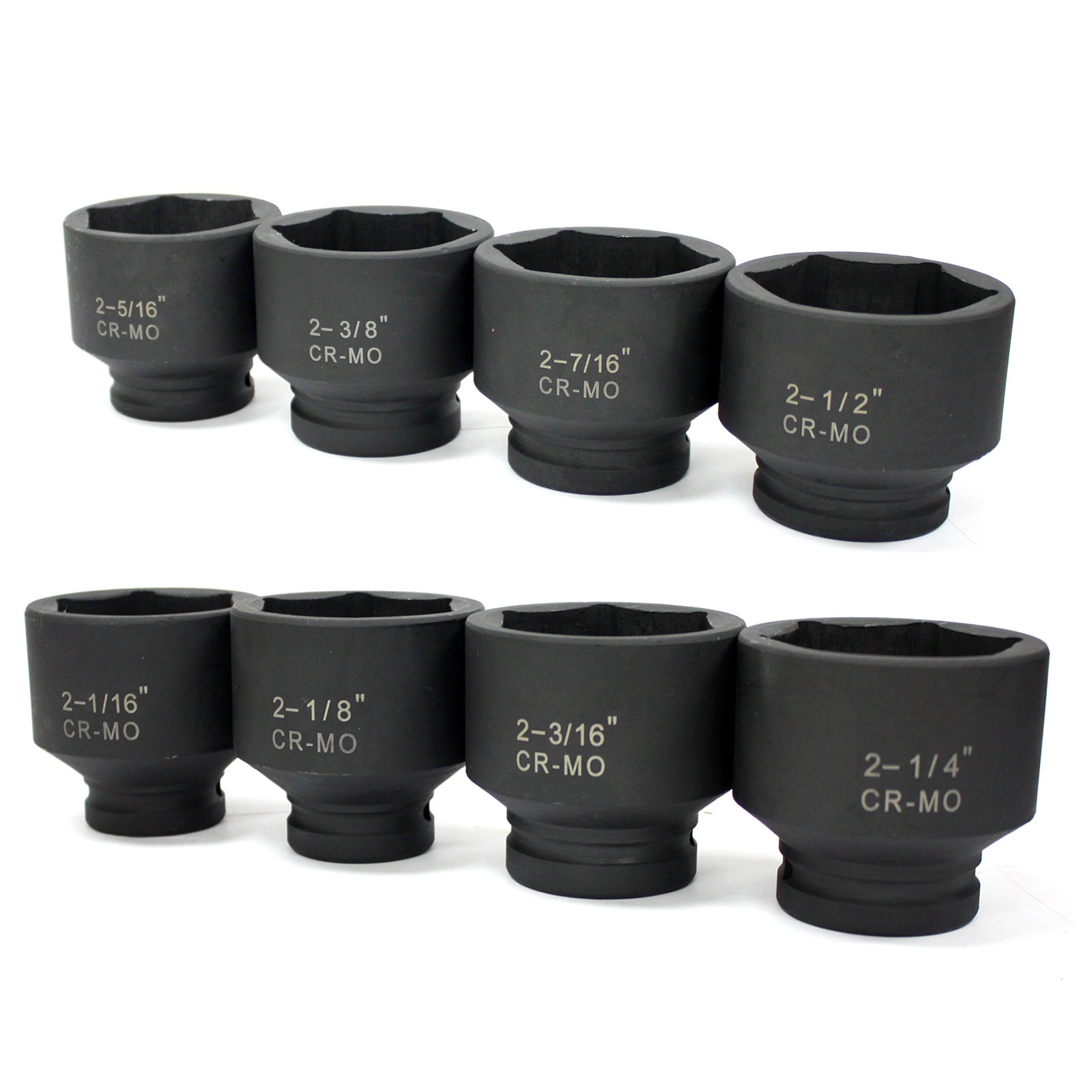 8pc SAE Jumbo Large 3/4″ Dr Shallow Impact Socket Set 6 Point 2-1/16″ to 2-1/2″
