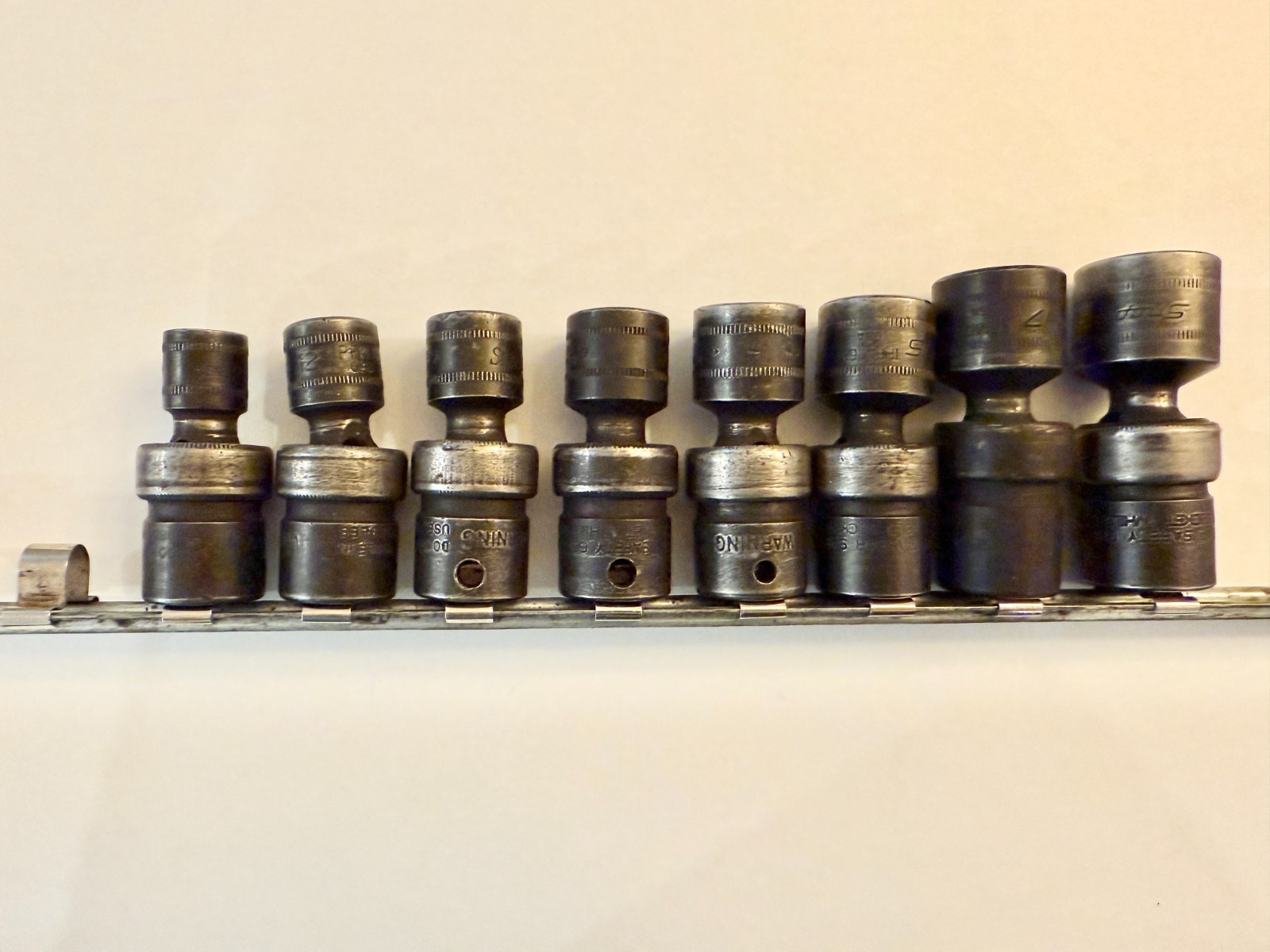 Snap On 3/8″ Drive Impact Swivel Flex IPFM Socket Set of 8 pcs.