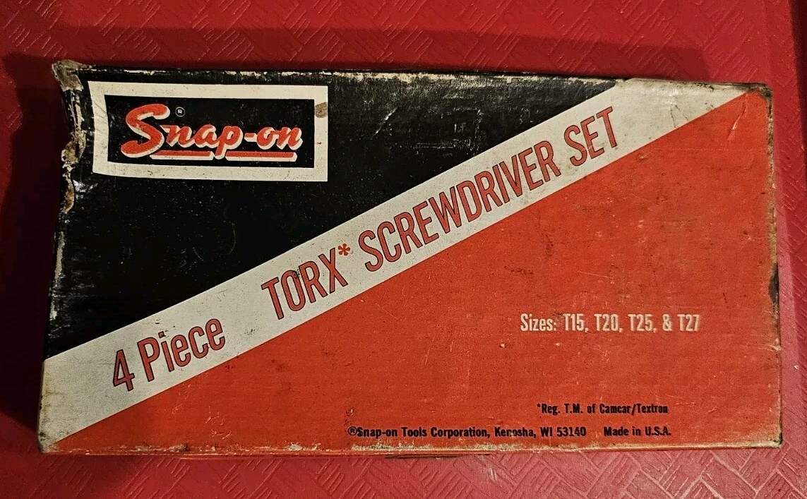 FREE SHIPPING Snap-On Tools STX40 4 pc TORX SCREWDRIVER set T15,T20,T25,T27 USA