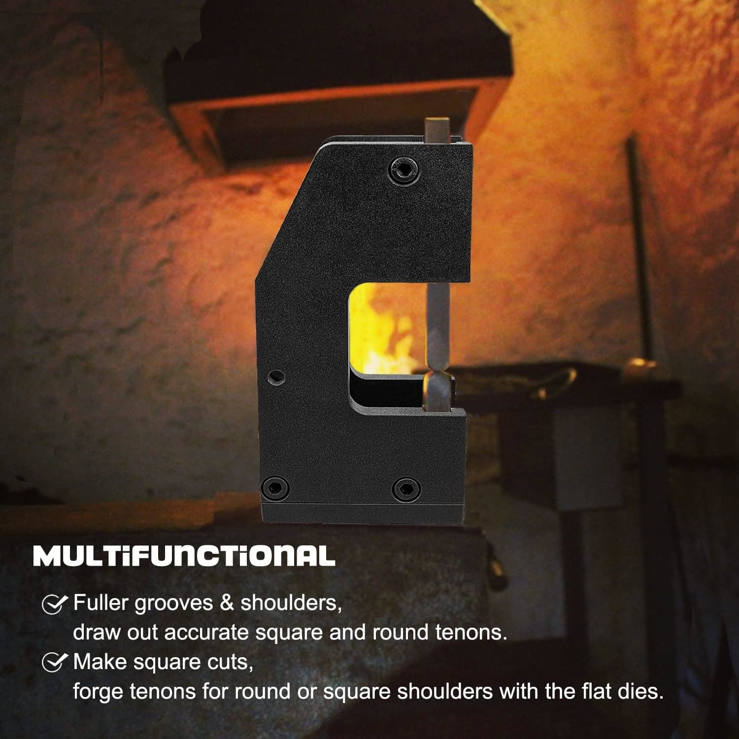 Blacksmith G2 Guillotine Tool Fullering Anvil Metal Work Round Square Shoulders