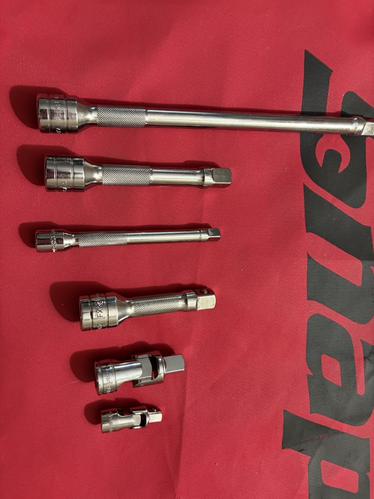 Snap On Compatible Set Of Extensions 3/8–1/4 Inch Different Sizes