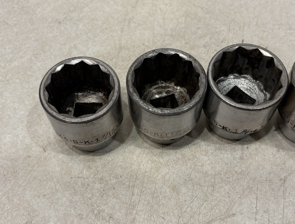 S-K Tools 3/4″ Drive Sockets 47154, 47152, 47150, 47148, 47146 1-7/16 to 1-11/16