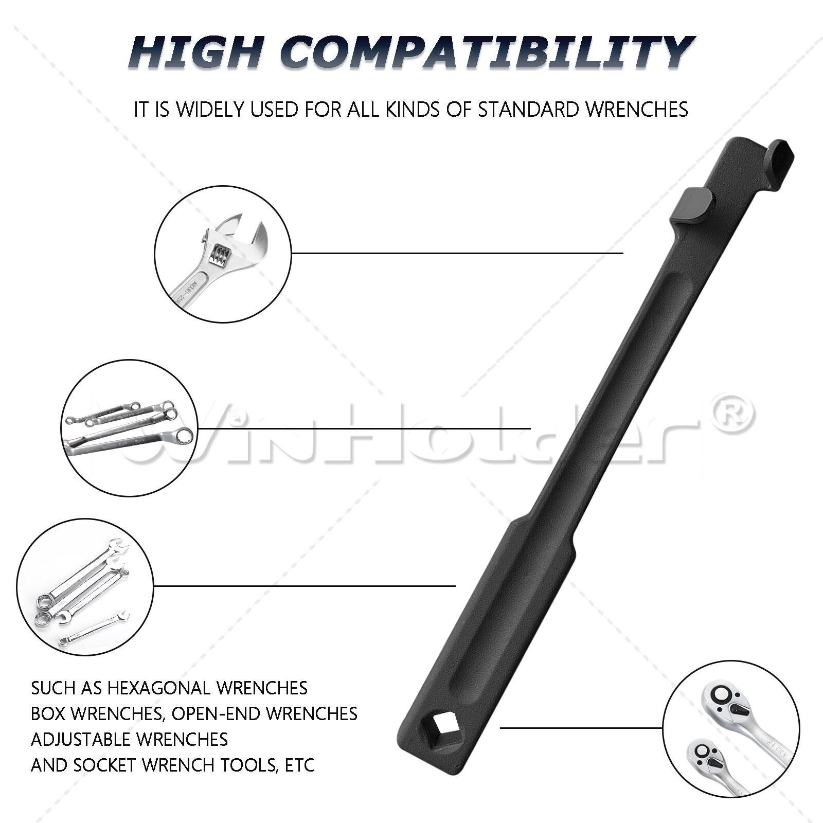 Wrench Extender & Wrench Extender Tool Bar 1/2″ Square Drive Wrench Extension