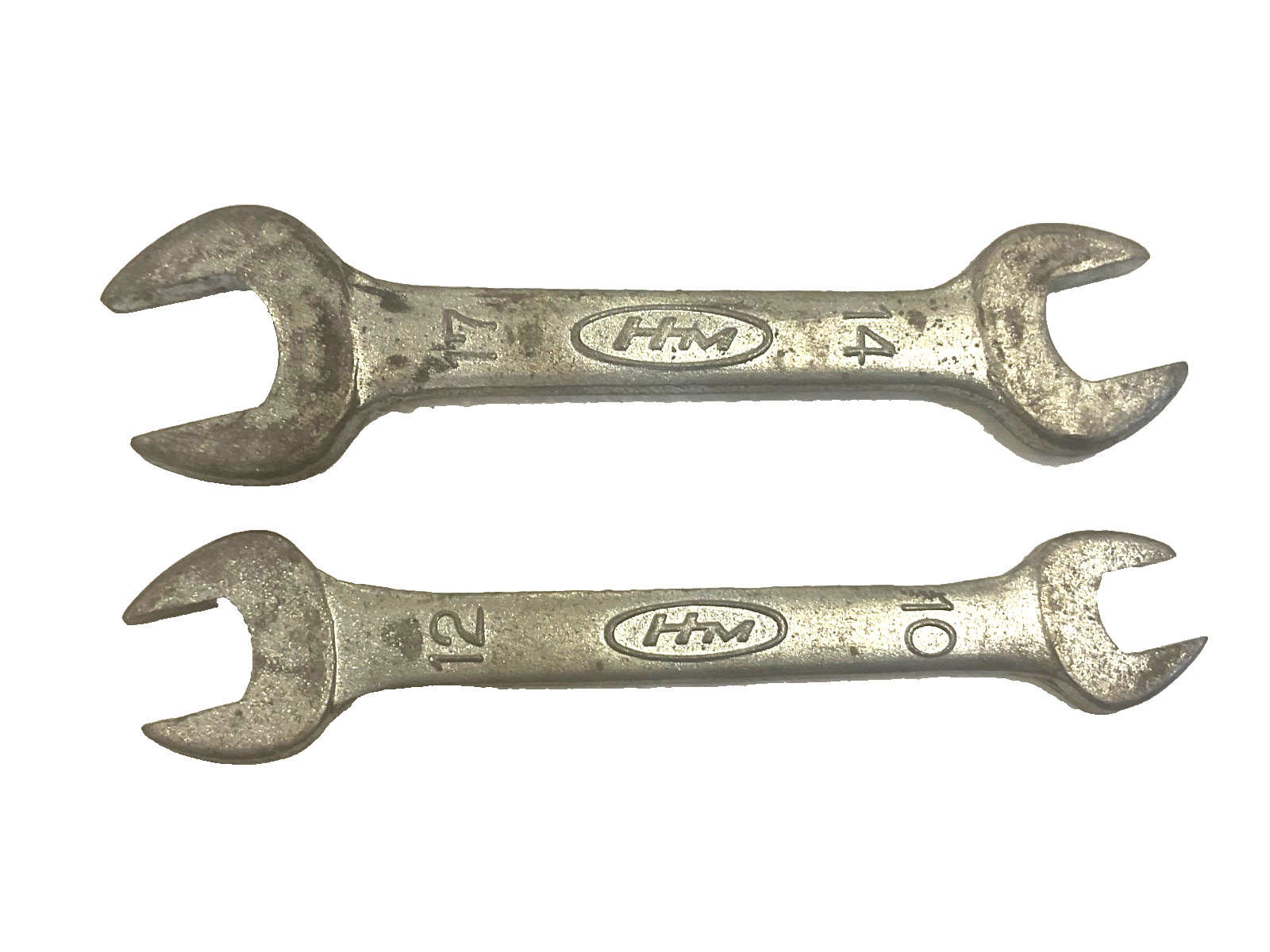 (2) HONDA MOTORS OPEN END WRENCHES, 10mm x 12mm & 14mm x 17mm, for MOTORCYCLE