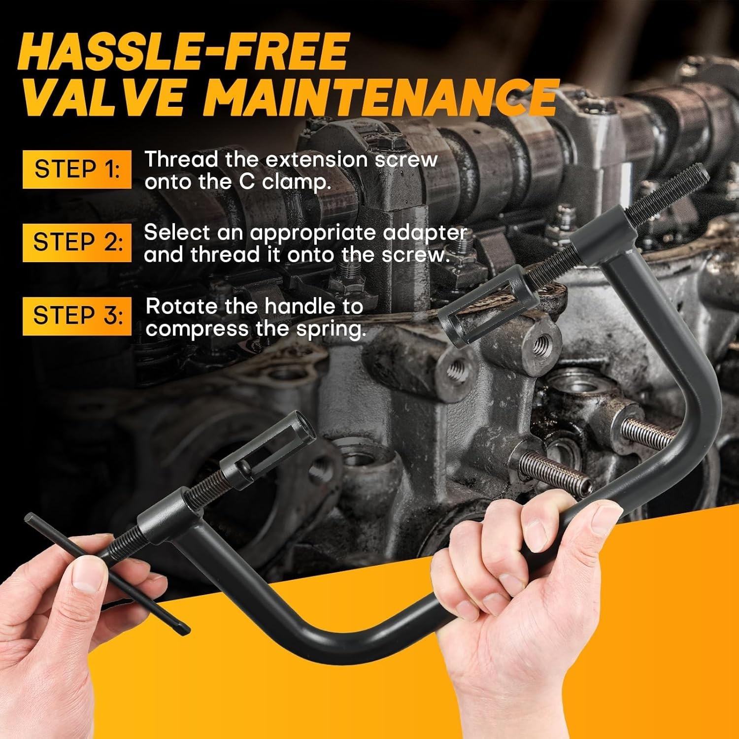 10pcs Valve Spring Removal Tool Set C Clamp For ATV Motorcycle Car Small Engines
