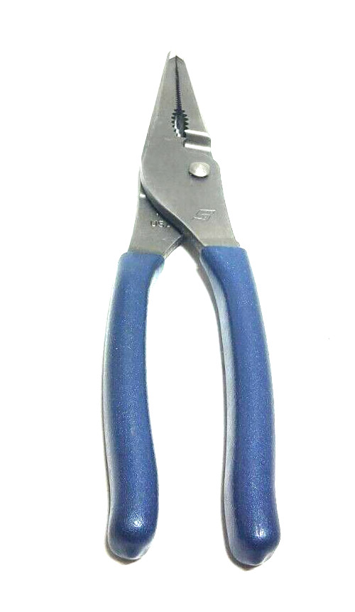 New Snap-on™ LN47ACFMB Power Blue 9 3/4″ Talon Grip LongNose Slip Joint Pliers