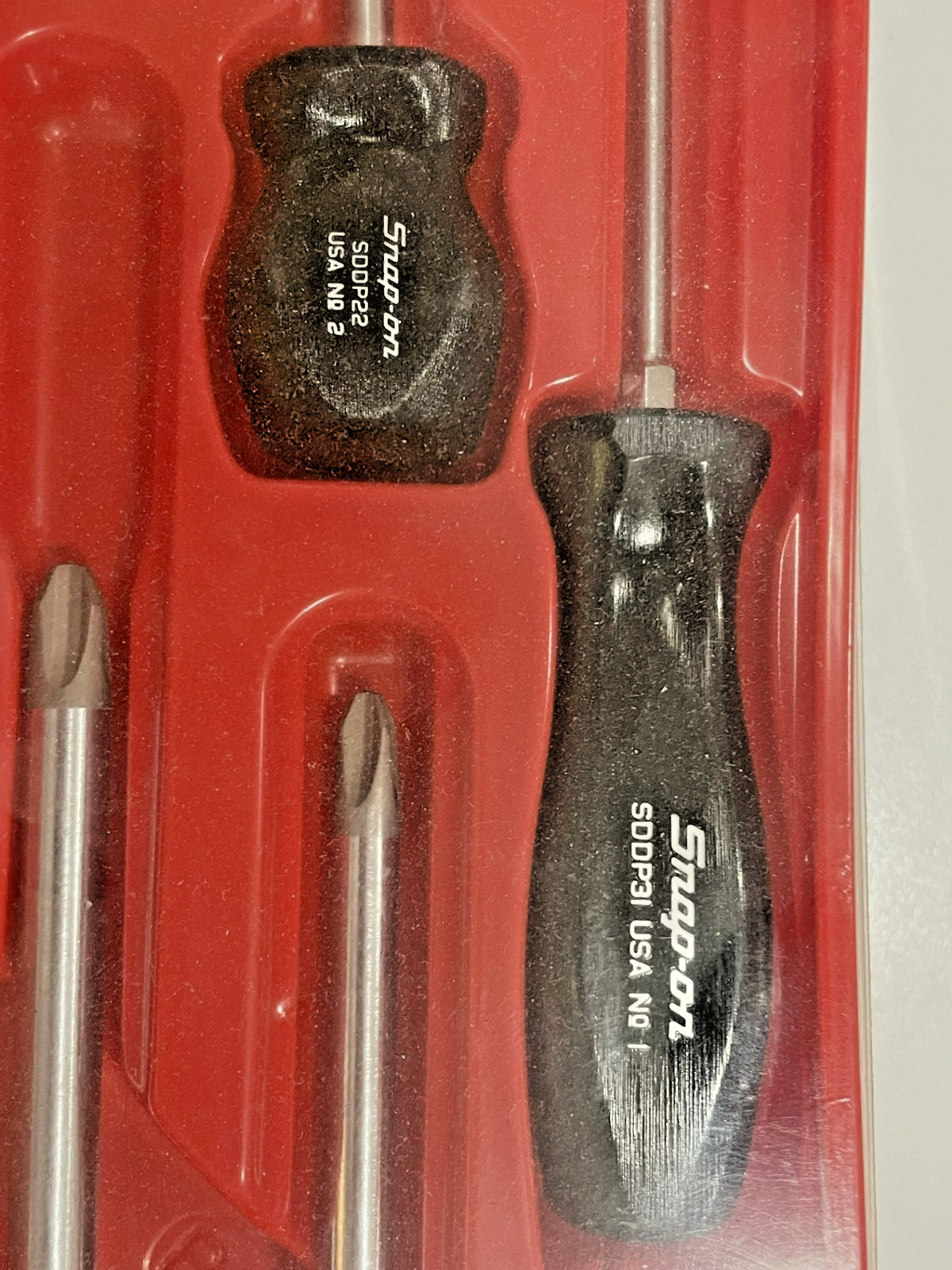 Snap-on Tools USA NEW Black 5pc PHILLIPS Hard Handle Screwdriver Set SDDP50