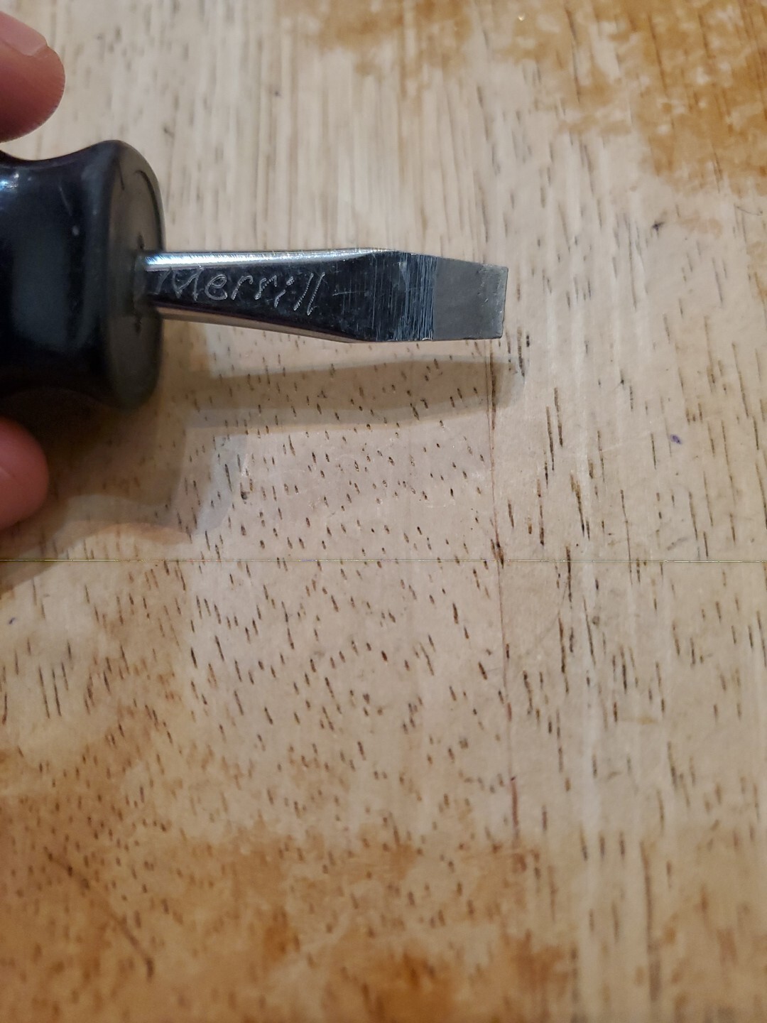 Snap On #2 Phillips Flat Head Stubby Screwdrivers Black Hard Handles Lot Of 2