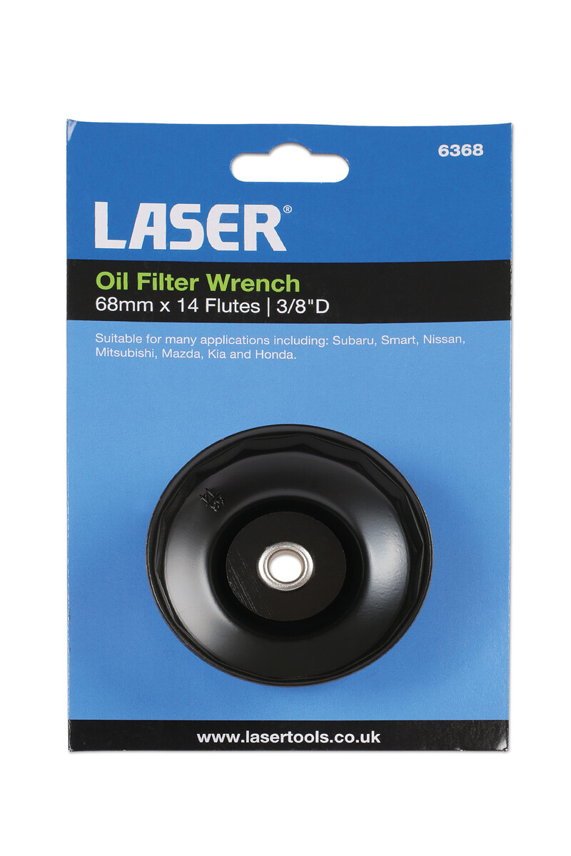 Laser 6368 Oil Filter Wrench 68mm x 14 flutes 3/8 Drive