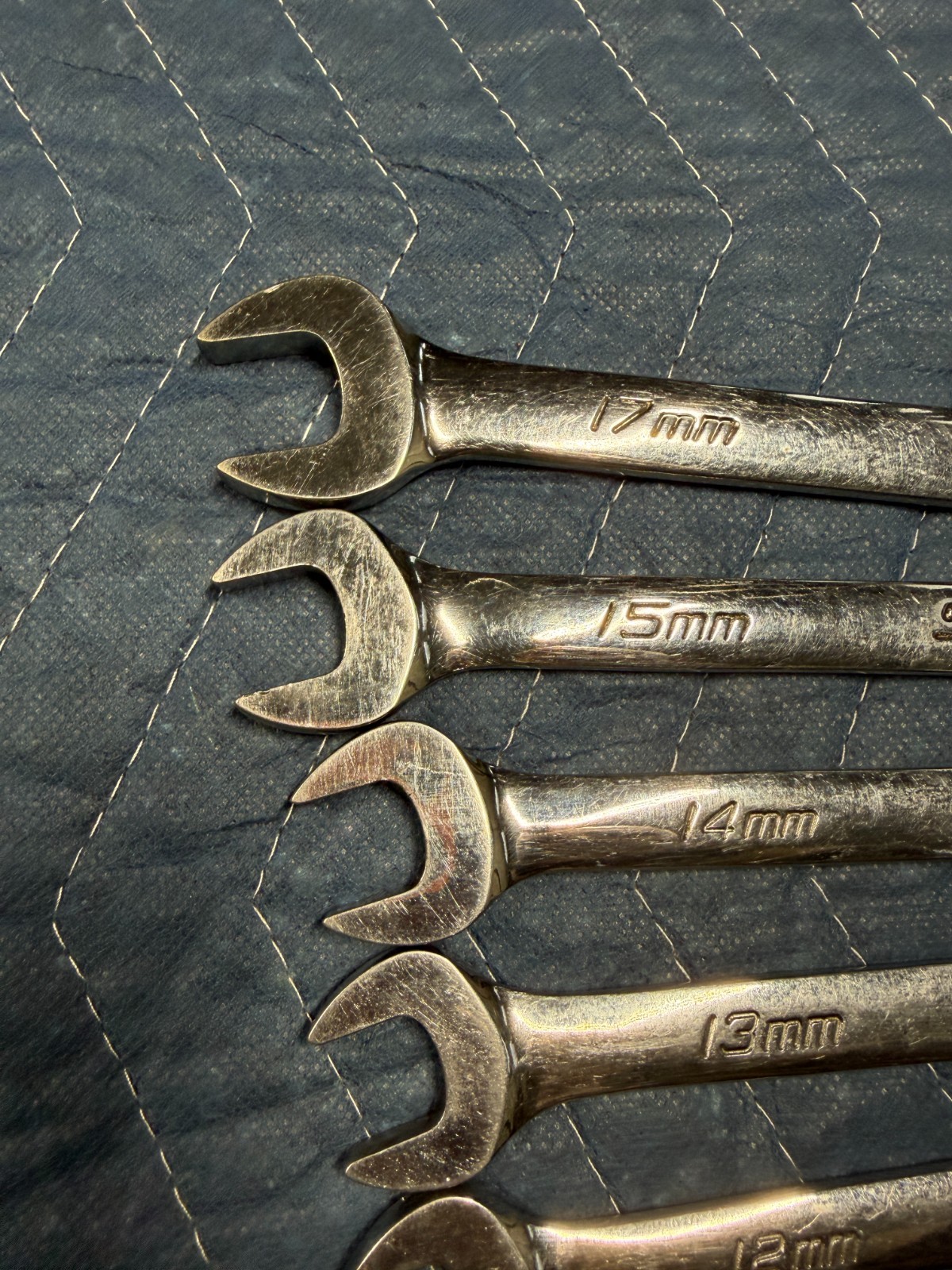 7 Piece Snap-on Metric Combination Wrench Set OEXM707B 10mm – 15mm + 17mm