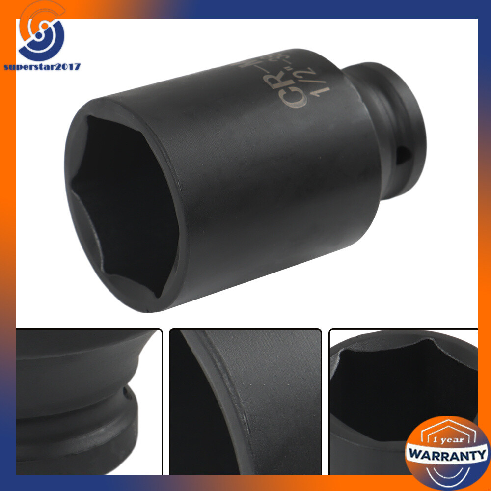 9Pcs Deep Impact Socket Set 1/2″Drive Metric Axle Hub Nut Socket 29-38mm 6-Point