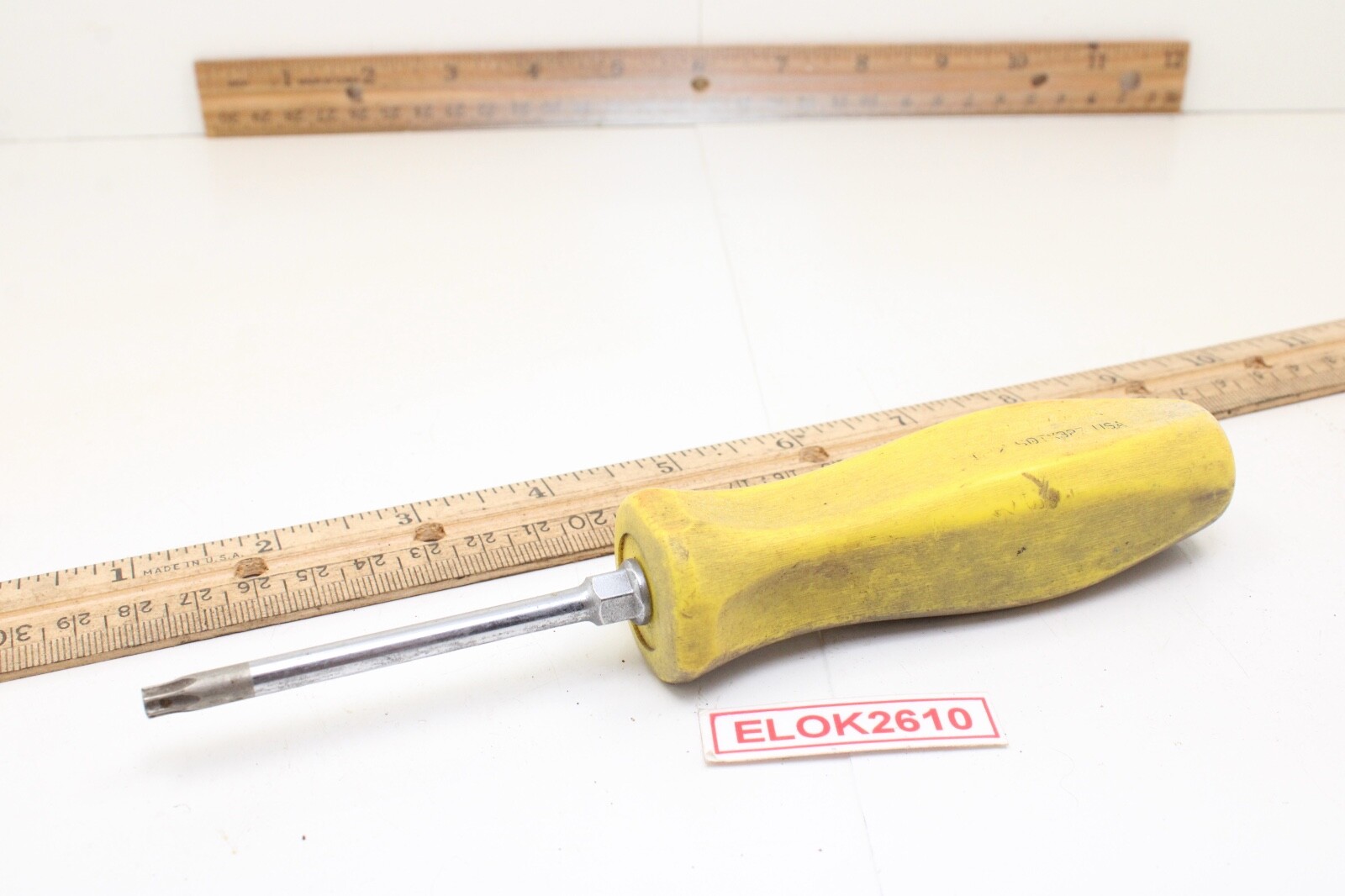 Snap-on SDTX327 T27 Torx 3″ Yellow Hard Handle Screwdriver USA