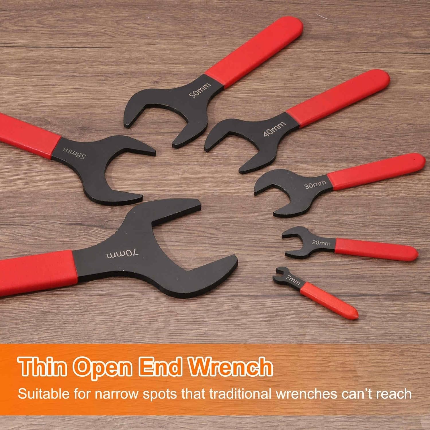Single Open End Wrench 36Mm Metric 15 Degree Offset Angle U-Shaped Open Ended Sp