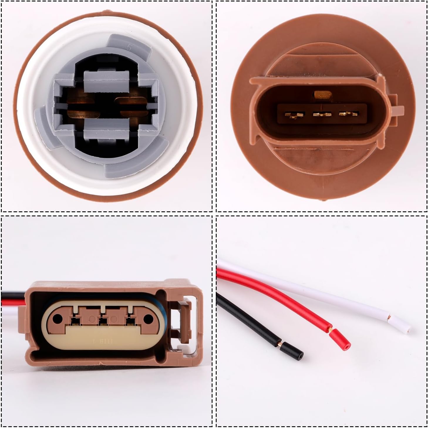2Pcs Turn Signal Socket and Pigtail Connector, Tail Light Lamp Wiring…