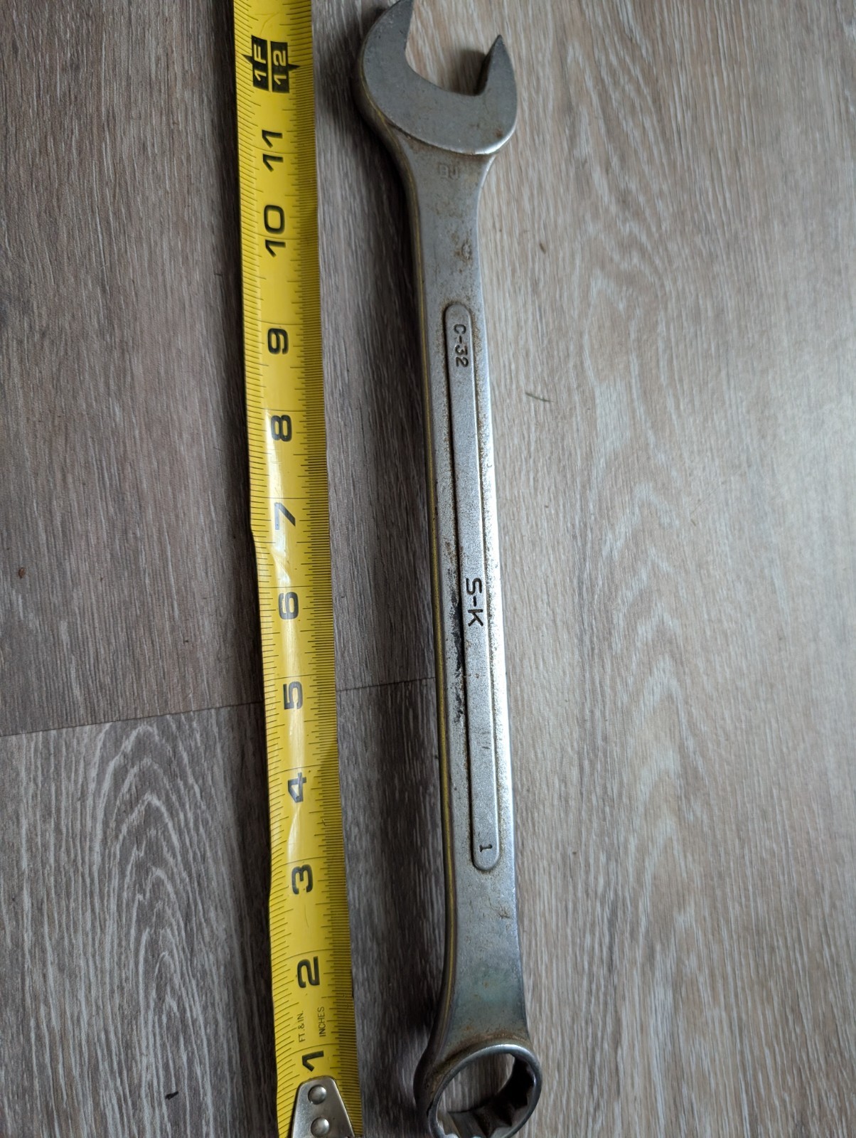 S-K 1′ ONE INCH COMBINATION OPEN END 12 POINT BOX END WRENCH S K SK TOOLS