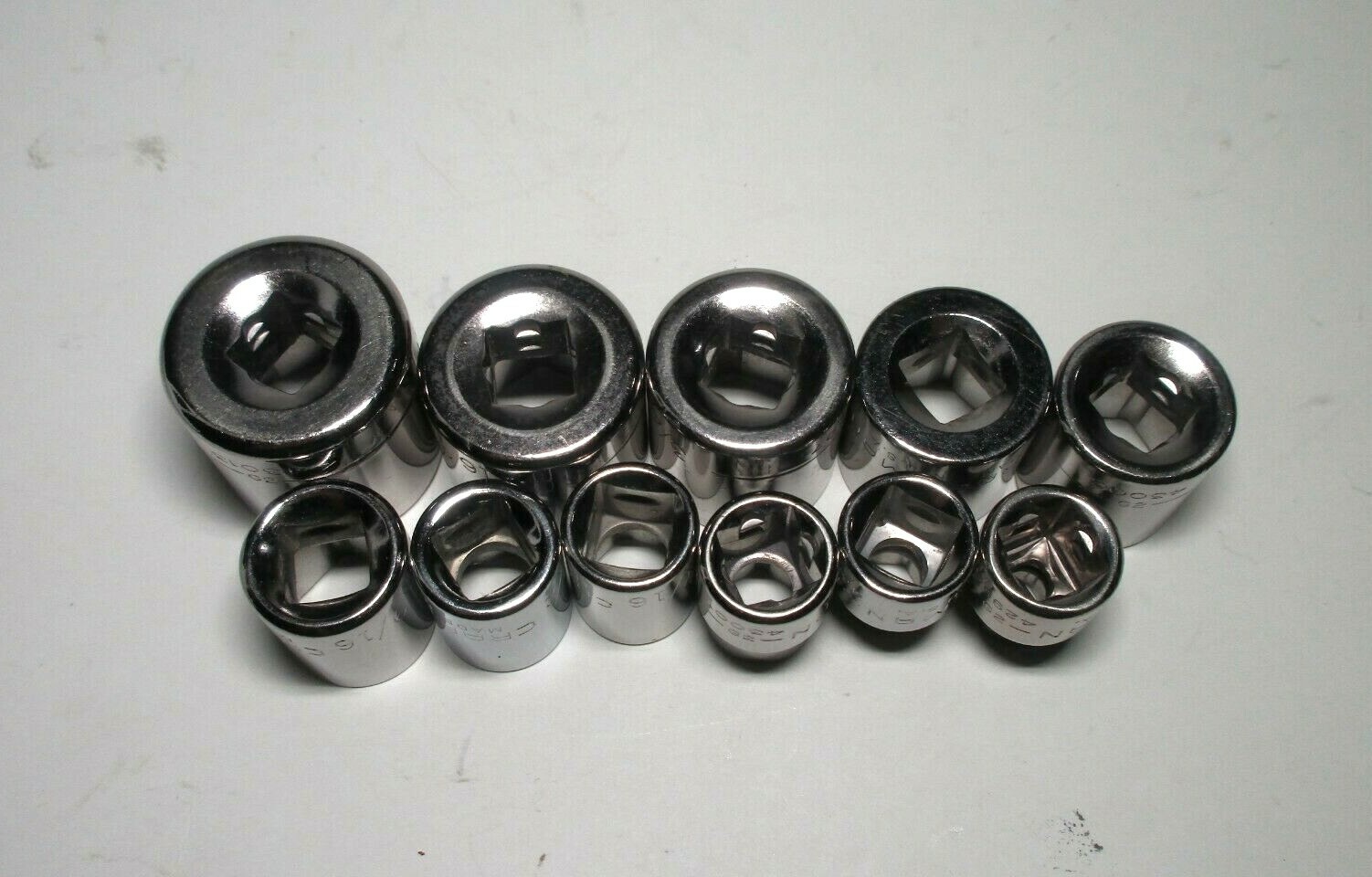 Craftsman 22 PC 3/8 DR 6 PT & 12 PT SAE Socket Set Made In USA Free Shipping
