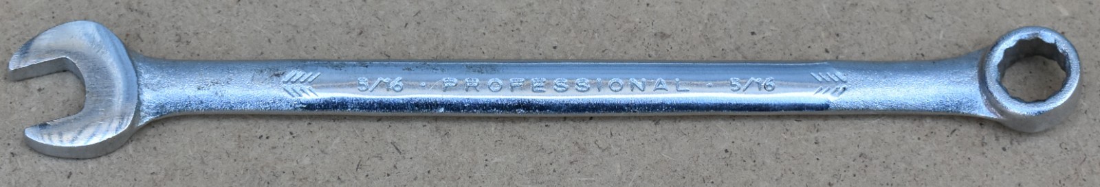 PROTO PROFESSIONAL 1210, CHEVRON, 5/16″ 12-POINT OPEN/BOX END COMBINATION WRENCH