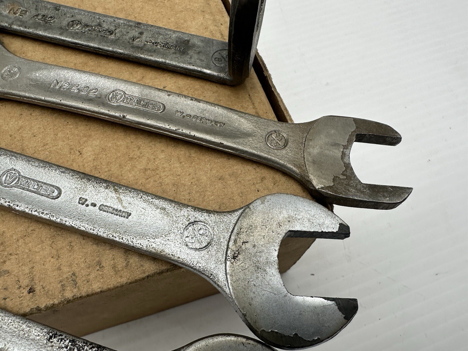 Vintage Walter Germany 432 Toolkit Open End wrench Set Lot 4 SAE 19/32-7/8
