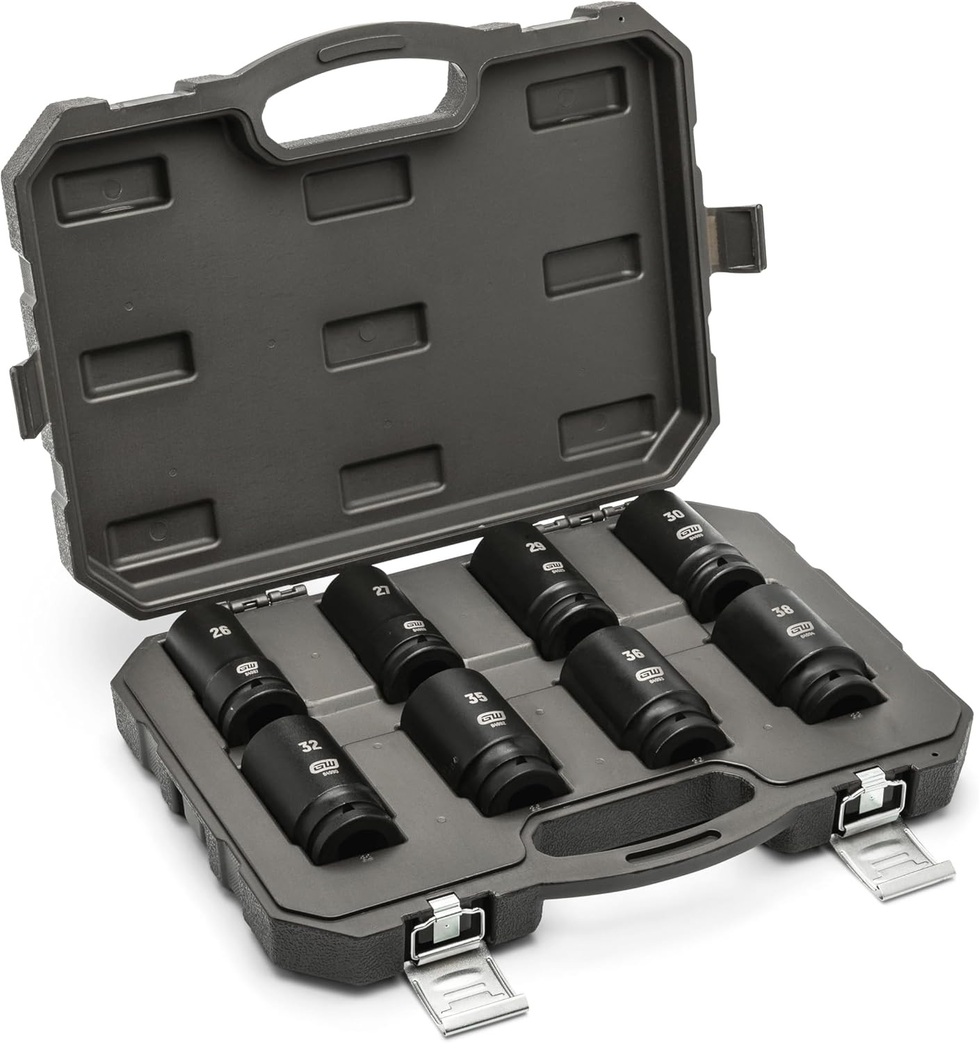 GEARWRENCH 8 Piece 3/4″ Drive 6 Point Deep Metric Impact Socket Set | Chrome