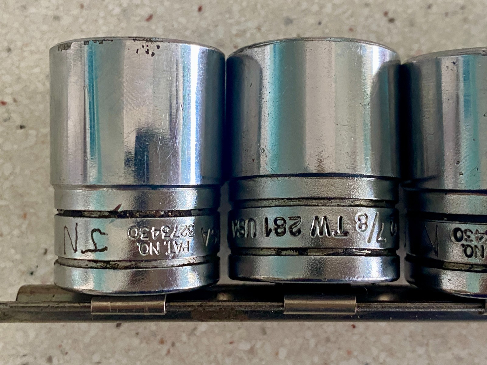 Snap-On USA 1/2 Drive 6 Point Socket Lot Set of 6 Used