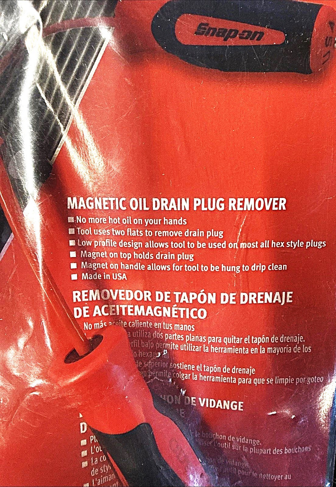Snap-on ODP12R Magnetic Oil Drain Plug Remover *RED* SOFT HANDLE NEW