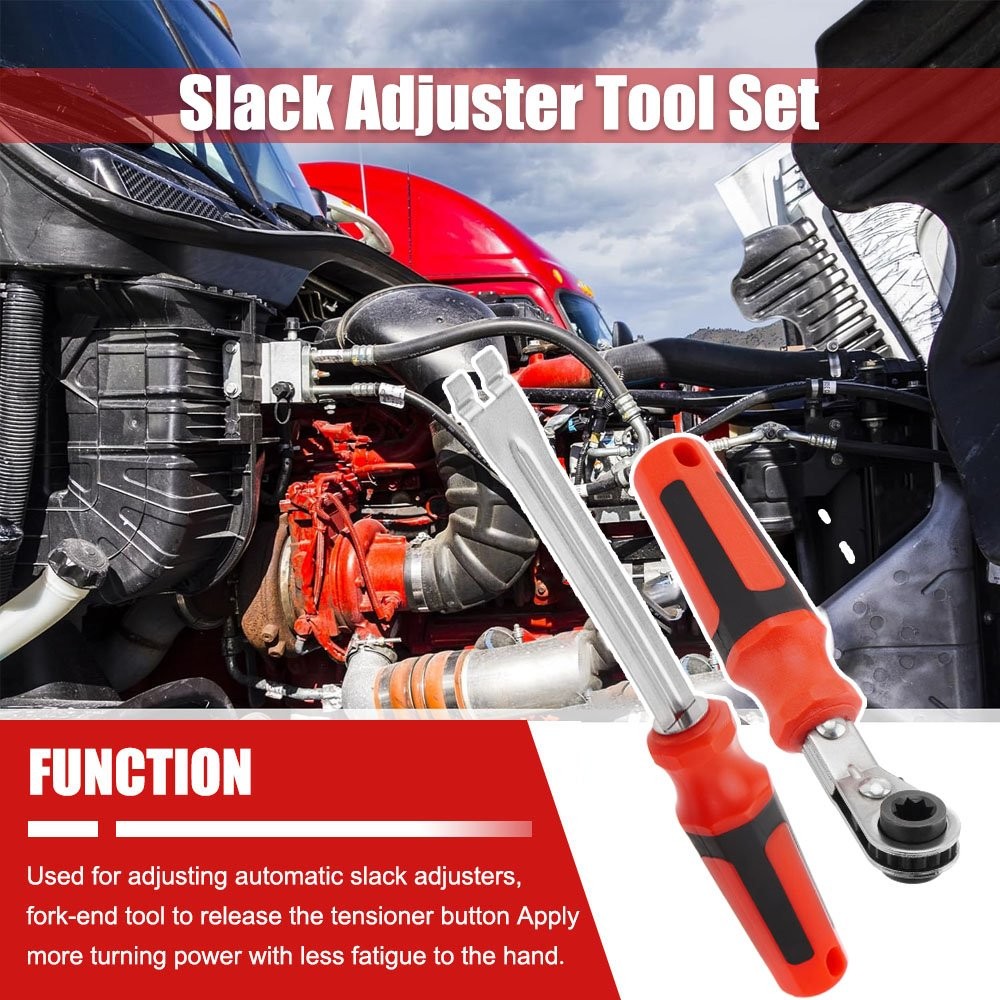 Slack Adjuster Tool Set – 5/16′ Double Square Reversible Ratcheting Wrench US