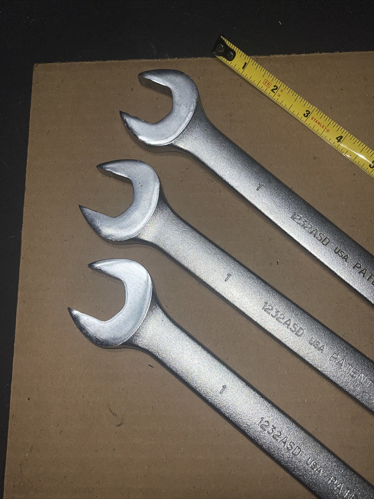 NOS PROTO USA 1232ASD 1 In SAE 12 Point Combination Wrench ANTI SLIP Vintage