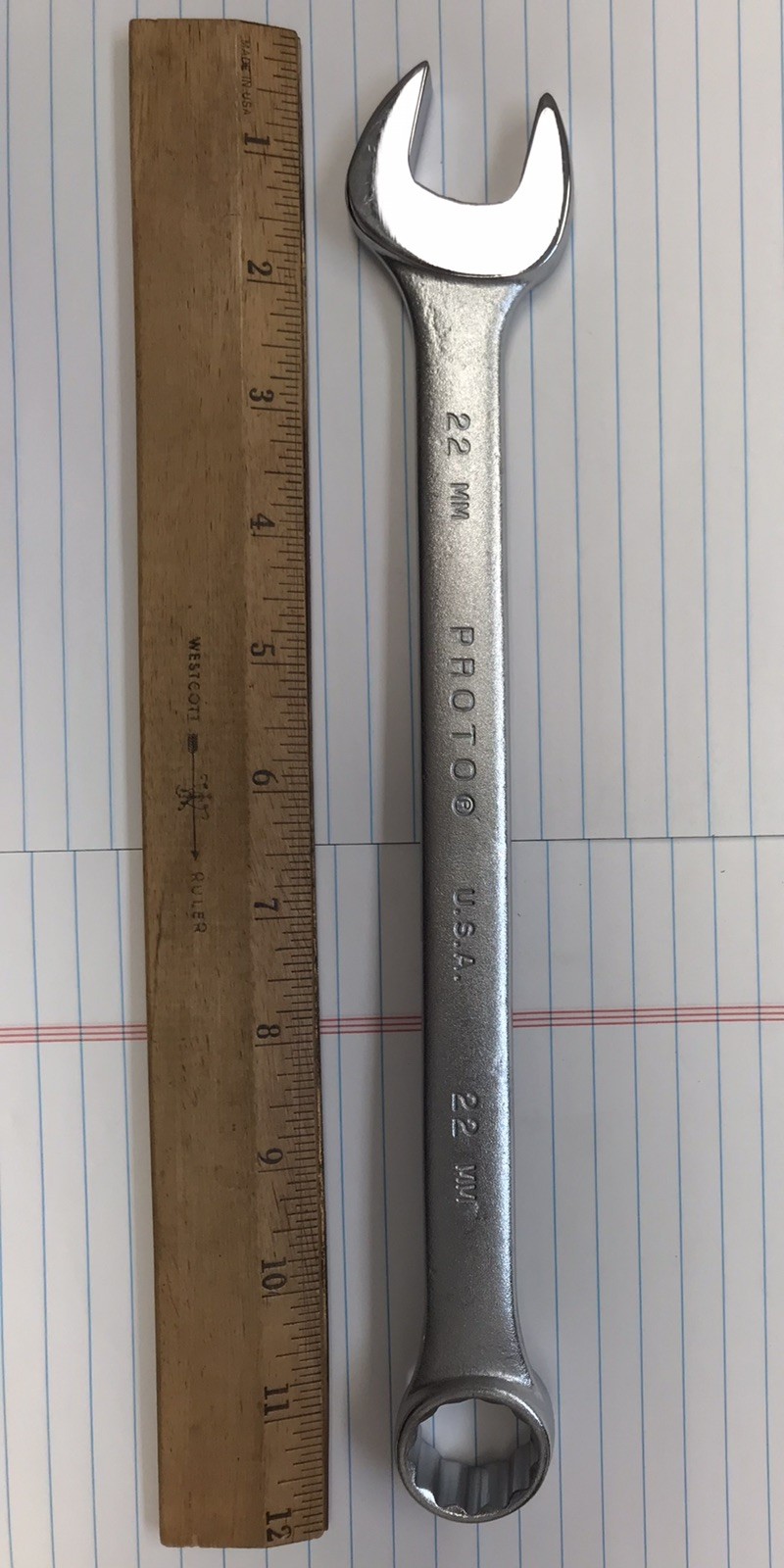 1 pc. PROTO 1222M 22 MM PROFESSIONAL COMBINATION WRENCH. USA (loc stk)