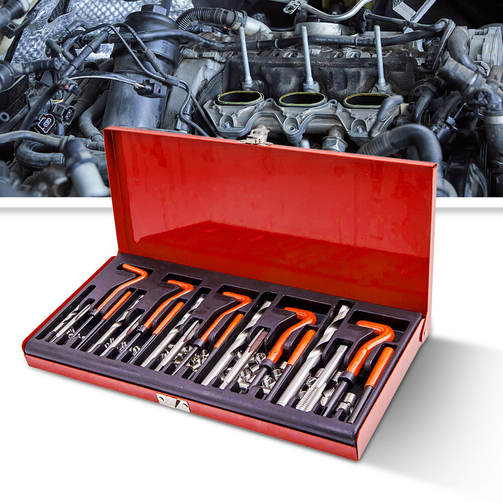 131x Thread Repair Tool Kits Stripped M5 M6 M8 M10/M12 Wire Thread Inserts