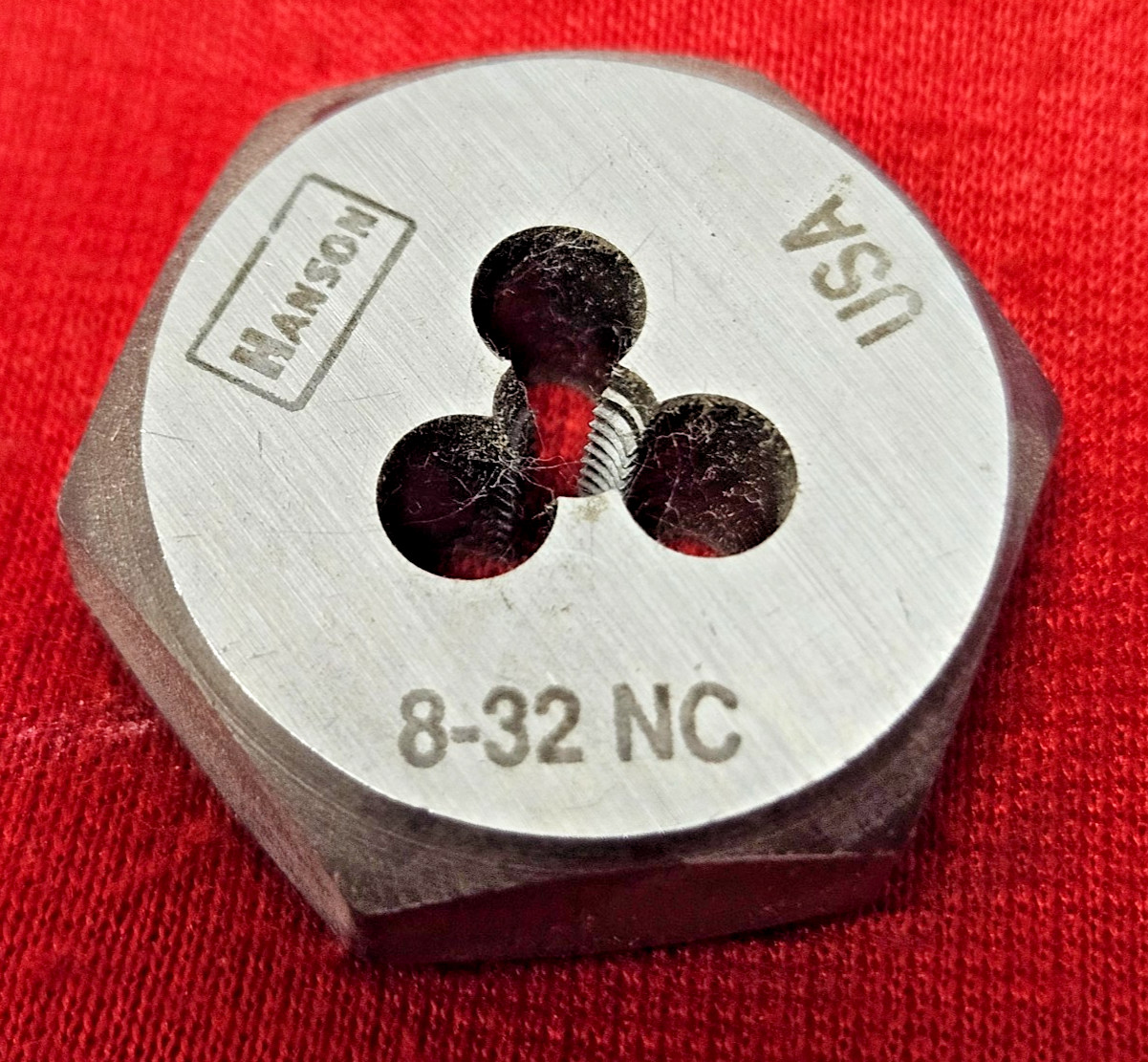 8-32 X 1″ Hex Die Irwin 6424 Carbon Steel SAE USA RH Rethreading 8/32 Hanson