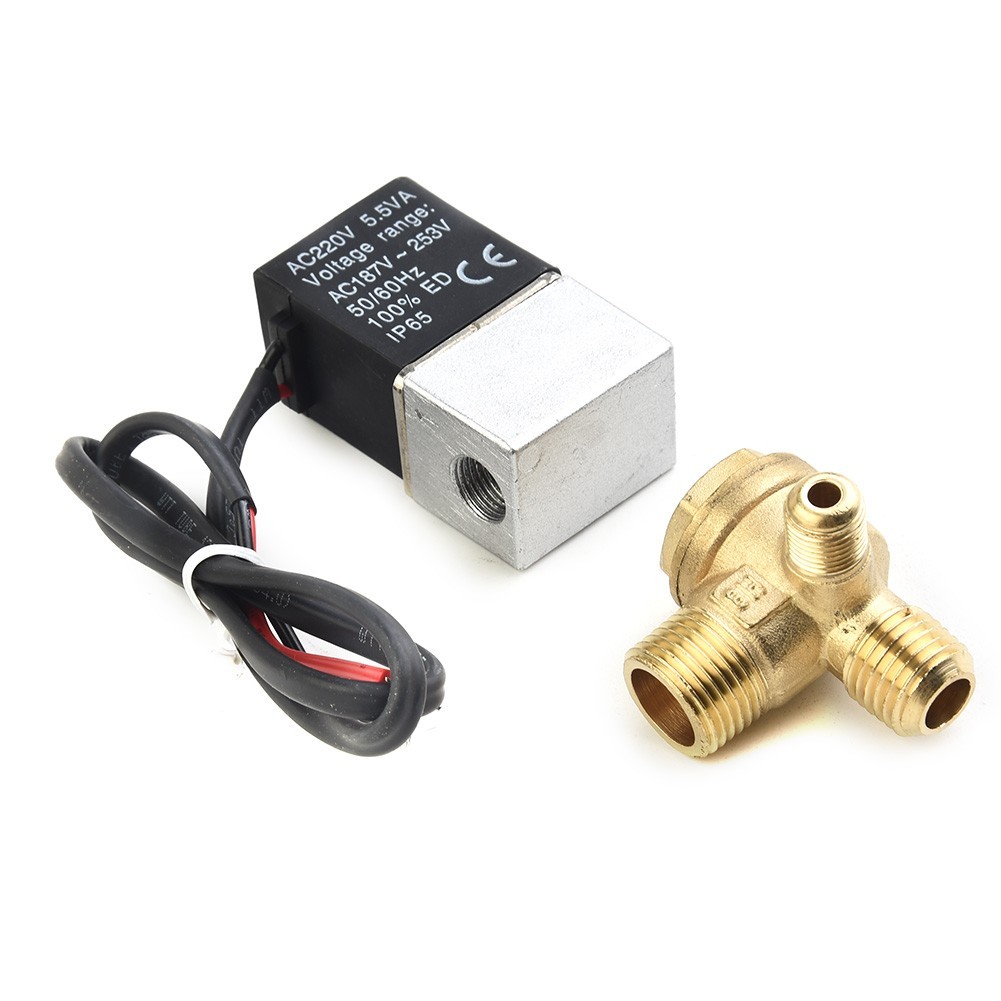 Solenoid Valve Oil-free -10 To 80 °C 1PCS for 2 Way Normally Closed Air Brass
