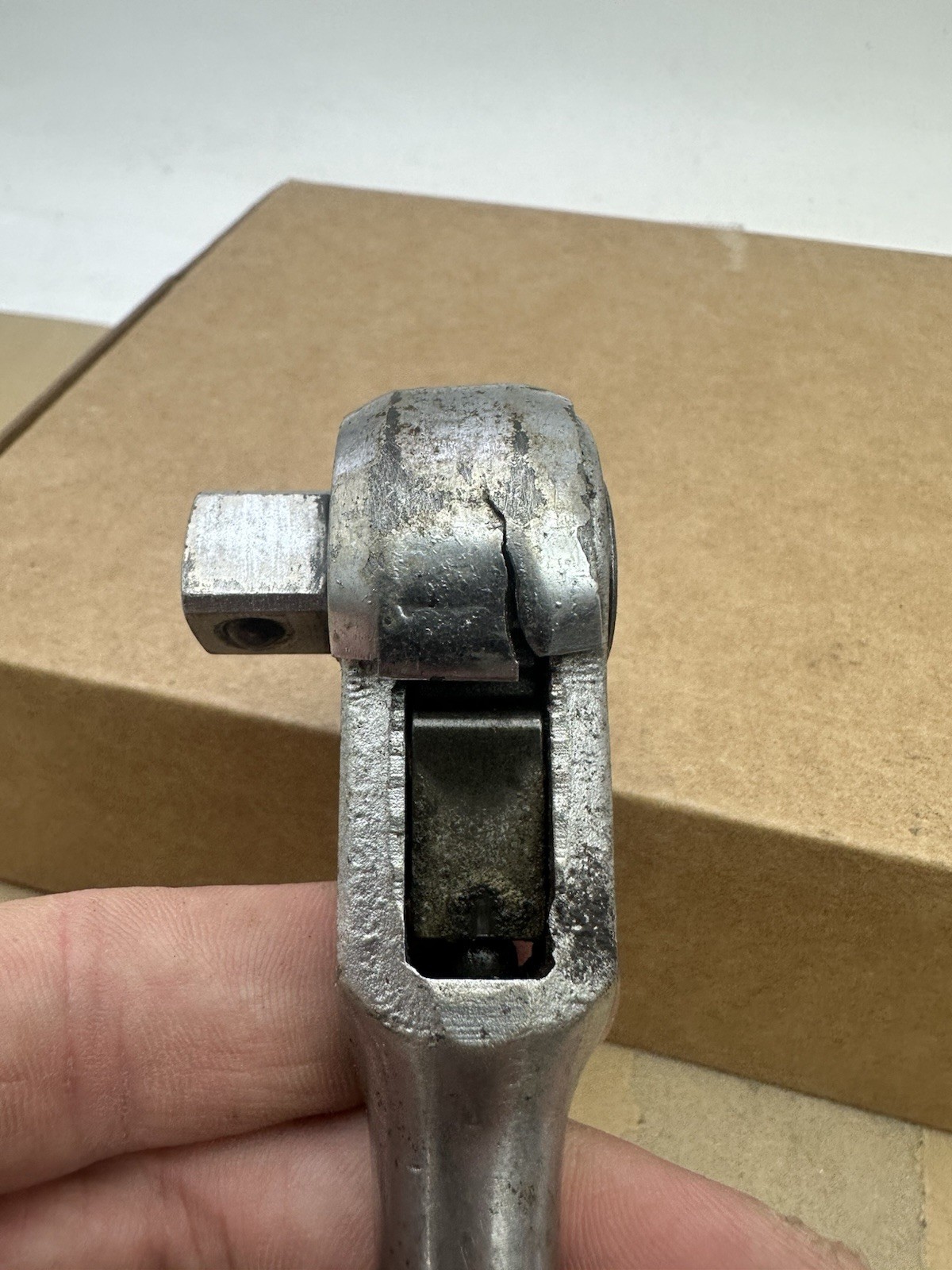 Thorsen 3/8″ Open Gear Socket Knurled Grip Ratchet Model 77 Made USA *READ