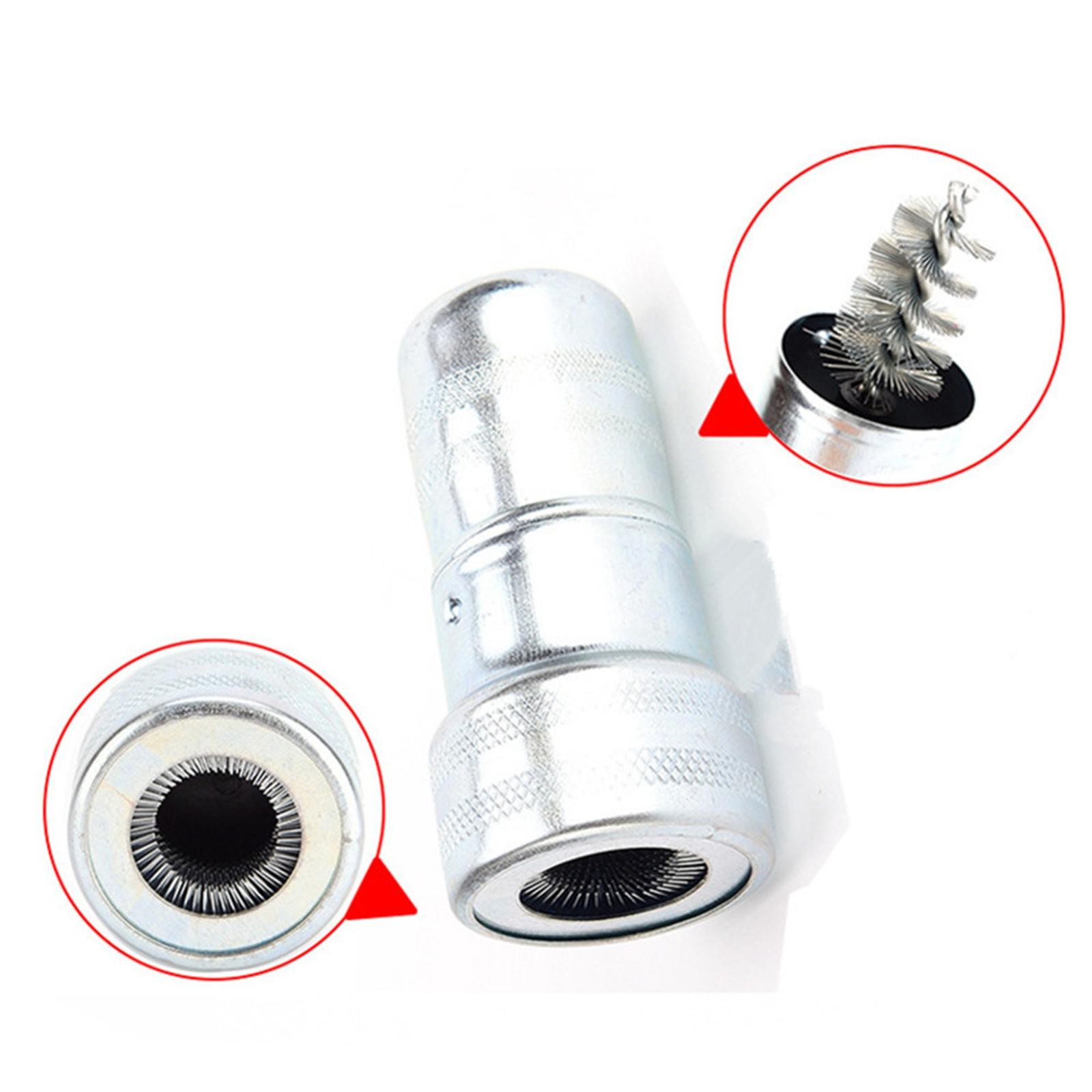 3.22in Car Battery Post Terminal Cleaner Dirt Corrosion Brush Hand Clean Tool