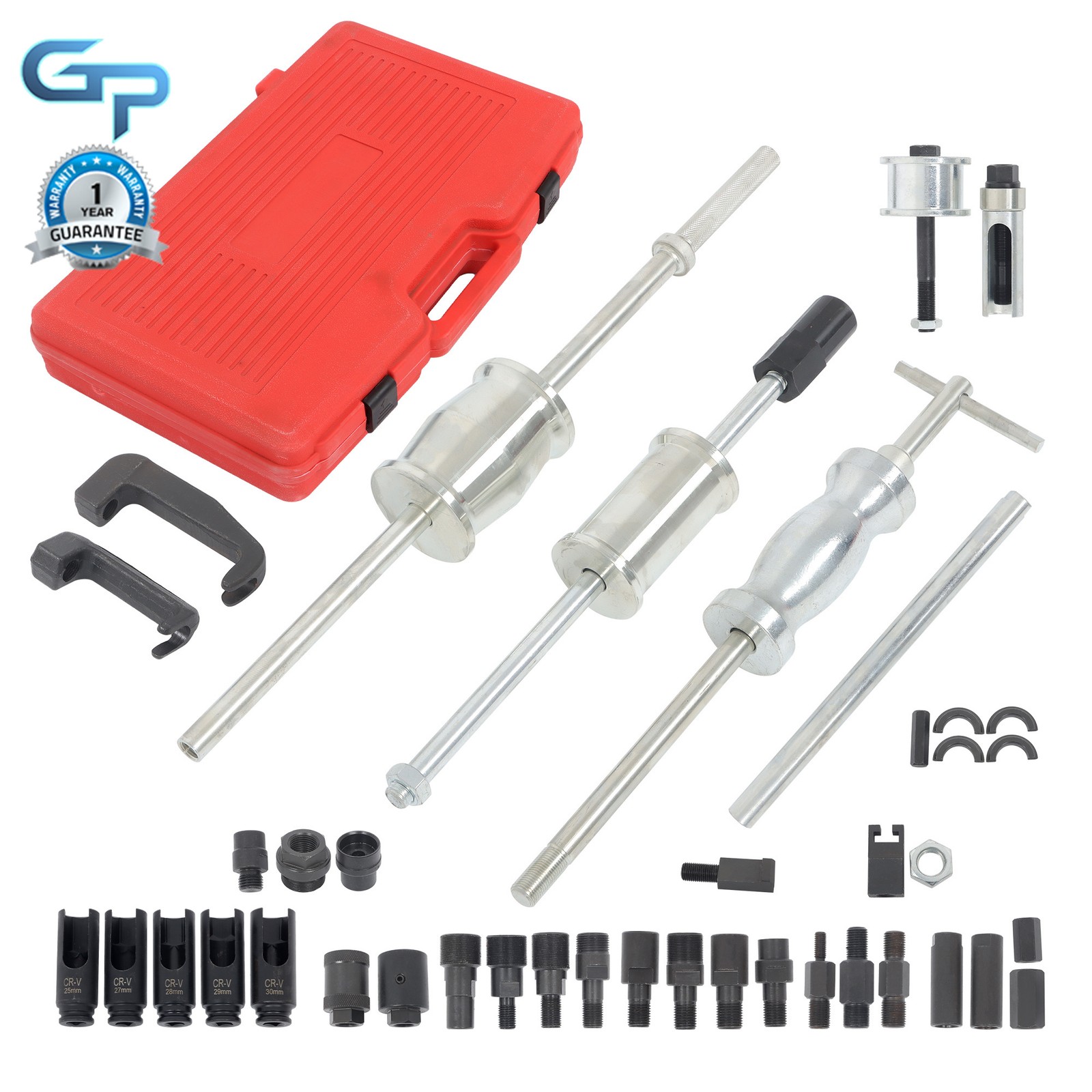 Diesel Injector Extractor Slide Hammer Puller Adapter Tool Kit 40PC Auto Truck