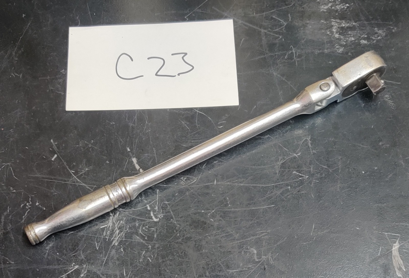 Snap-On Tools F731A 3/8″ Drive Long Handle Flex Head Ratchet Chrome Made In USA