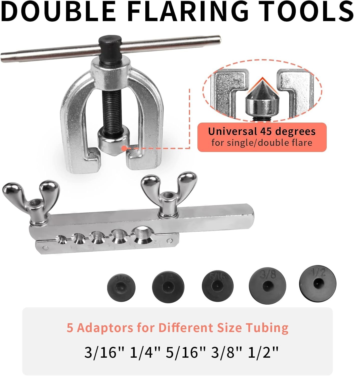1/4 in x 25 ft Brake Line Flaring Tool Kit – Automotive Repair Set | All-in-O…