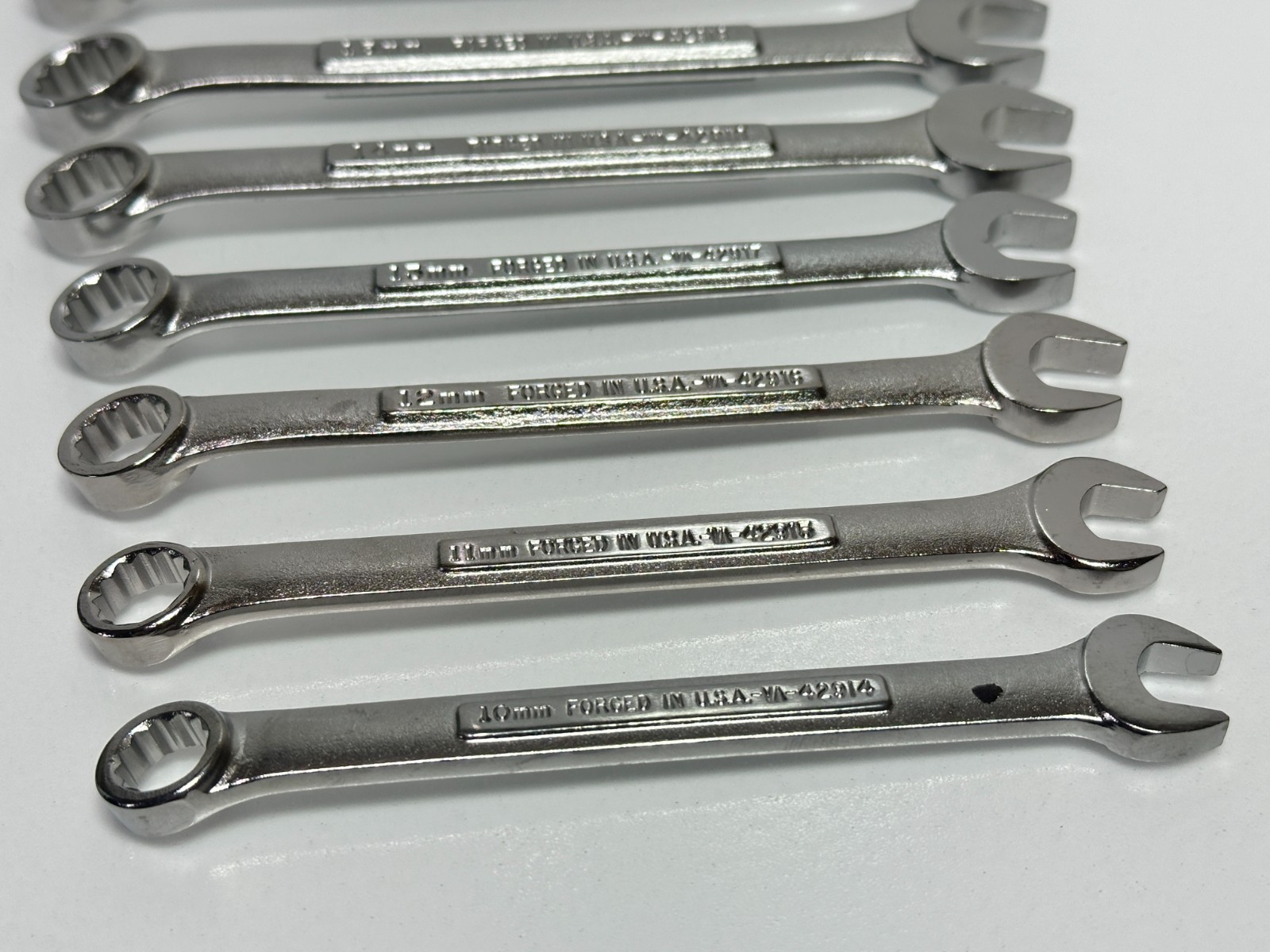 NOS Craftsman Tools USA VA 8pc Metric 10mm to 17mm Combination Wrench Set 12 PT.