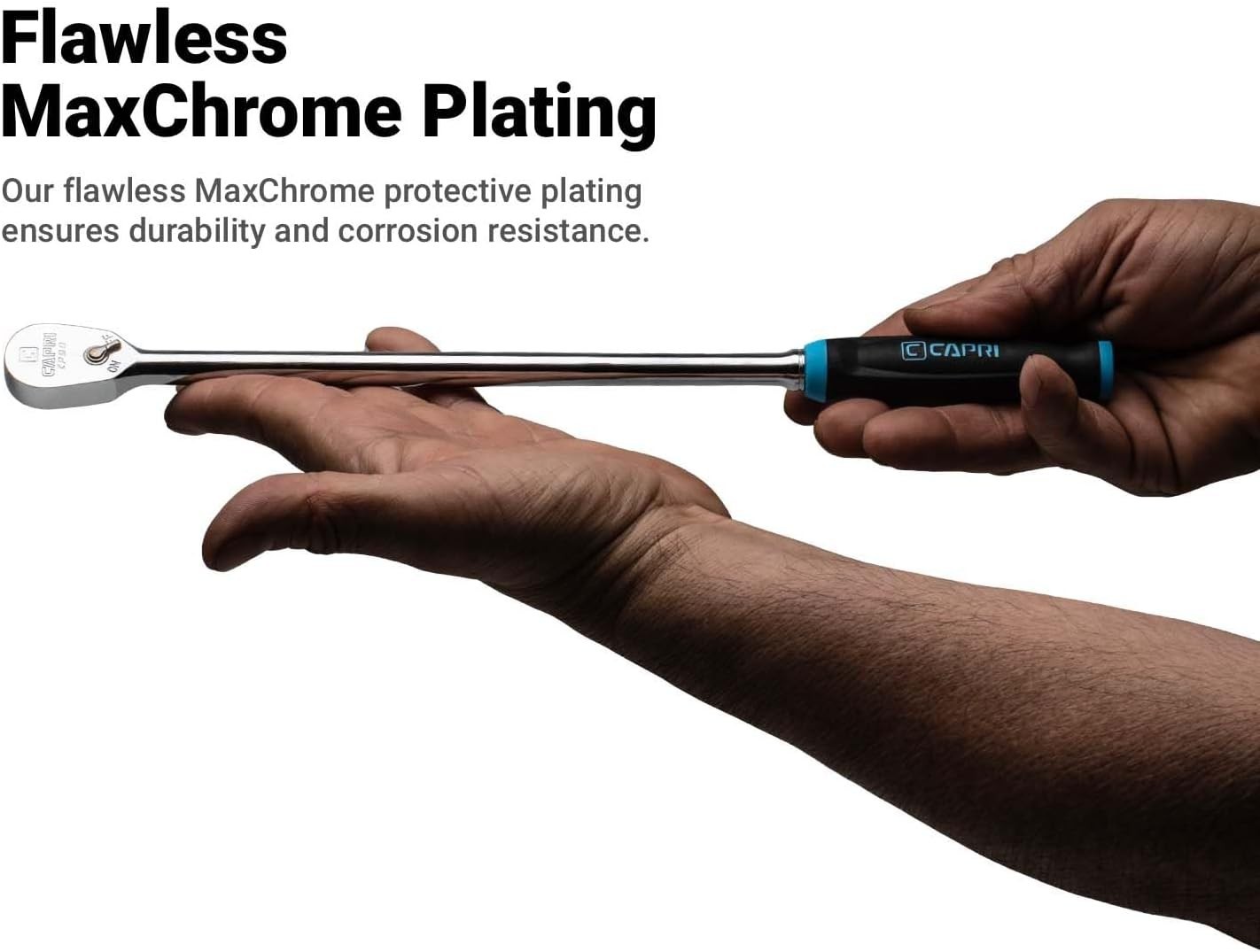 1/4 in. Drive Fine 90-Tooth Extra Long Ratchet, Ergonomic Soft Grip, 12 in. Long
