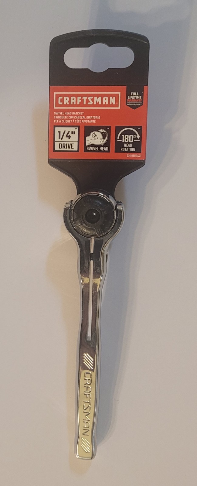 New Craftman 1/4 Swivel Head Ratchet CMMT99421