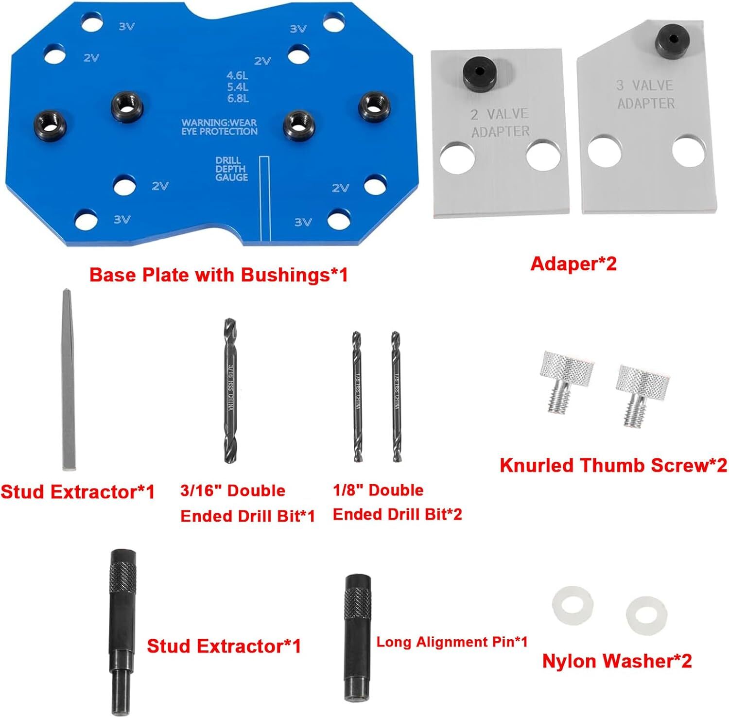 68500 Manifold Drill Template For Ford Triton Engines 2V & 3V 4.6L, 5.4L & 6.8L