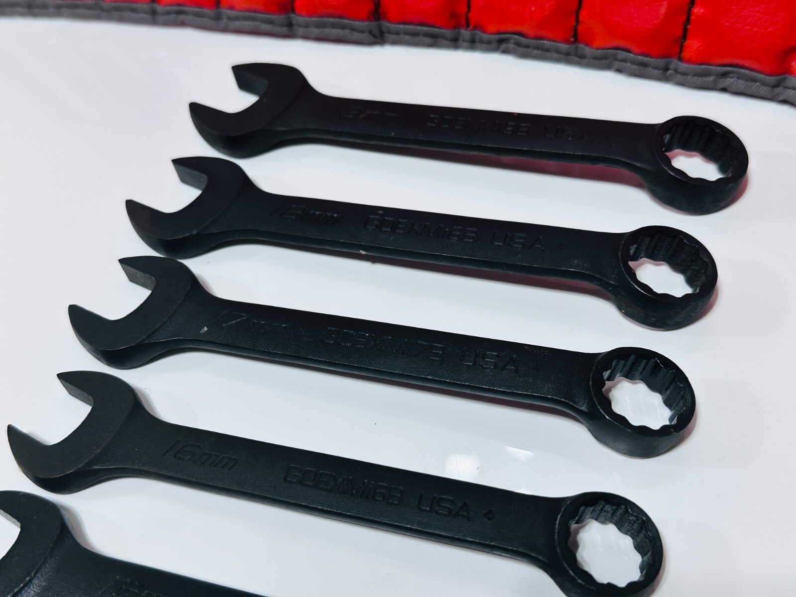 Snap-On USA 14pc Metric GOEXM Industrial Short Combination Wrench Set – 6mm-19mm
