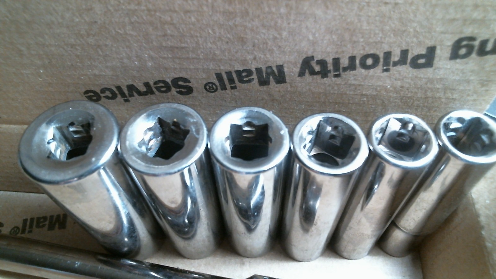 AG Craftsman Tools 6 UNUSED 3/8″ DR. 6PT LONG SAE 5/8 7/16 1/2 9/16 5/8 3/4