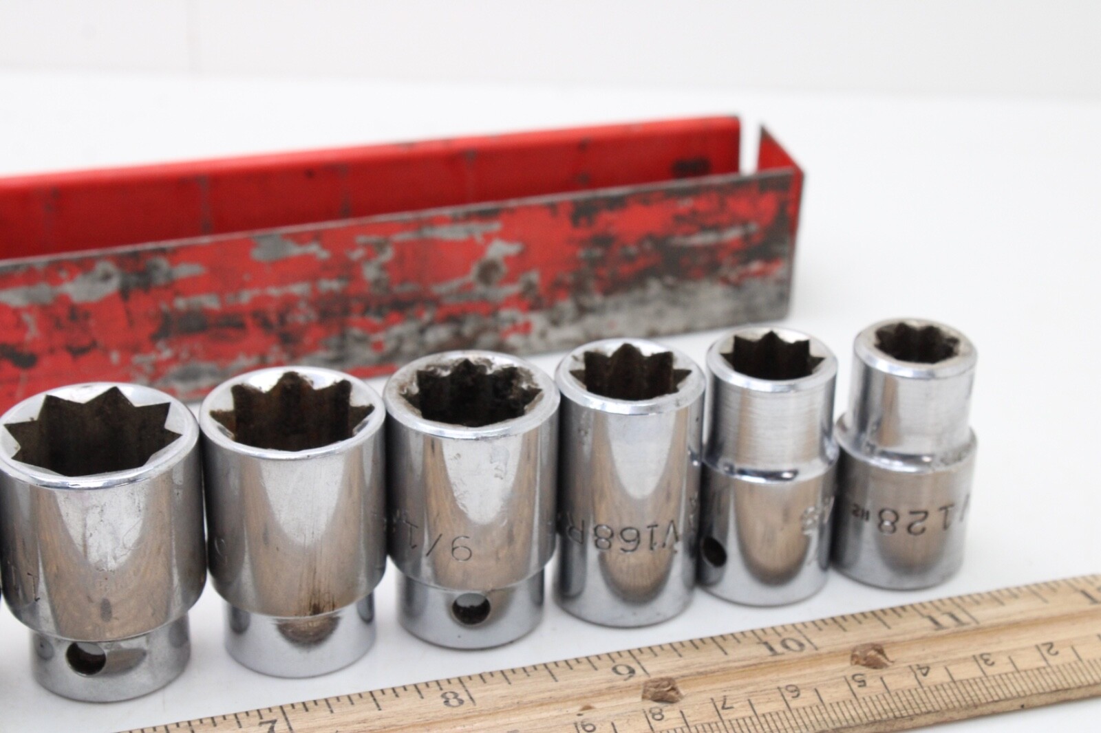 Mac Tools V128-V328 3/8″ – 7/8″ 1″ 1/2 Drive 8 Point SAE Chrome Socket Set