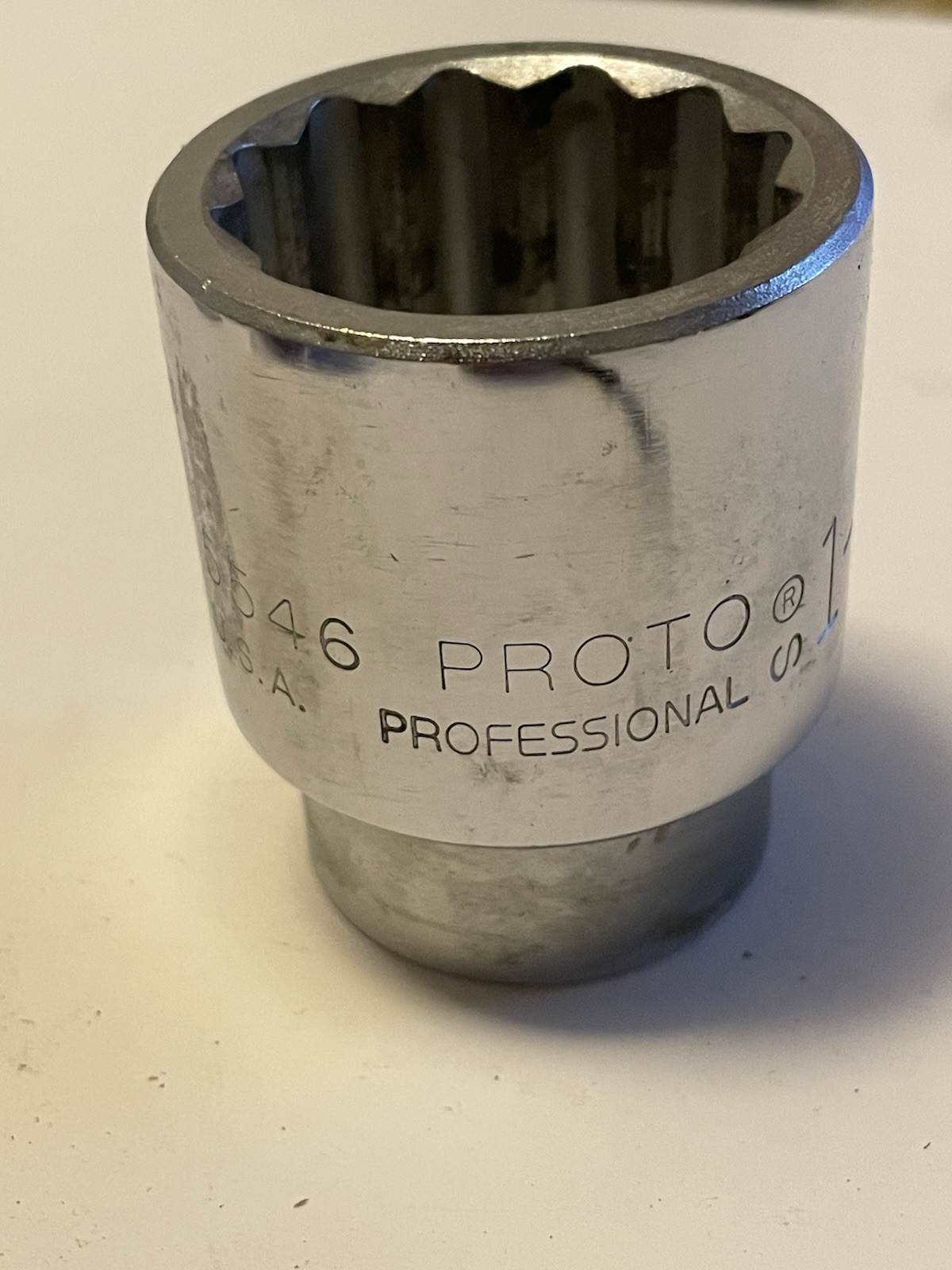 2x PROTO 3/4” Drive 12 Point Chrome Socket 5546 1-7/16″ & 5544 1-3/8” Sockets