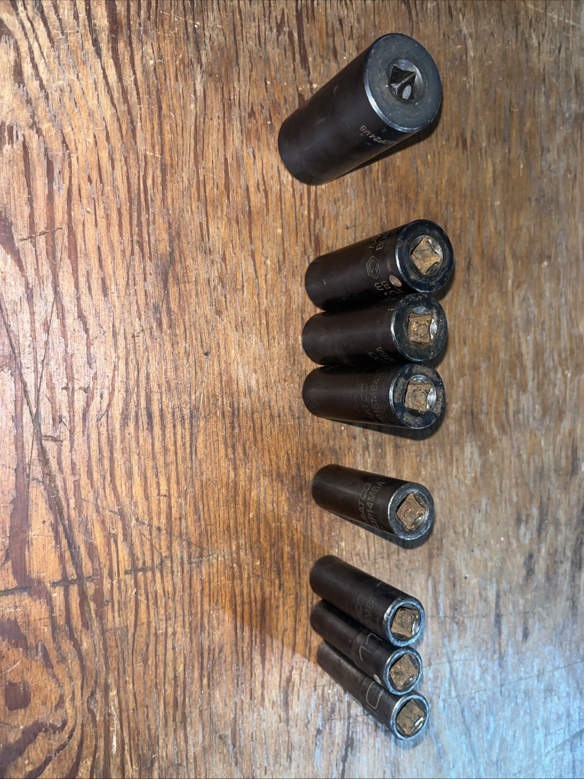 MATCO TOOLS 8 Pc 3/8 DRIVE METRIC IMPACT 6 Pt SOCKET SET 10-12, 14, 16-18, 24mm