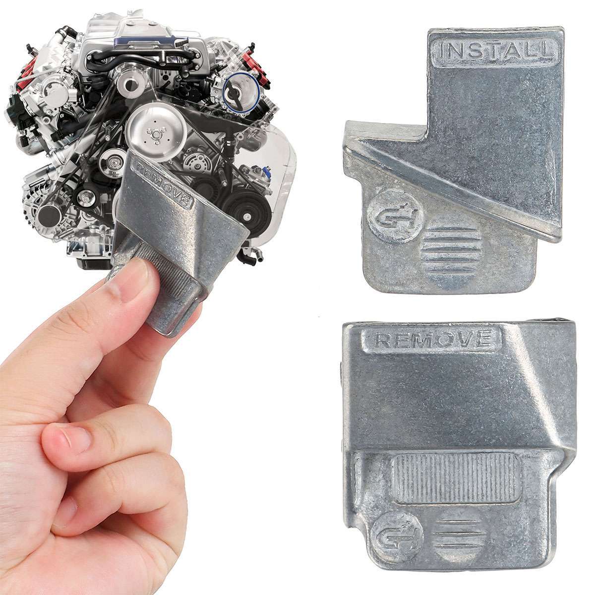 2Pcs Stretch Belt Removal Installer Tool Set Drive Belts Remover Tools For Car
