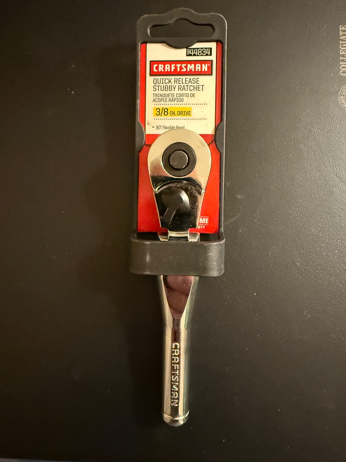Craftsman quick release stubby ratchet 3/8 in drive 44834 flexible head