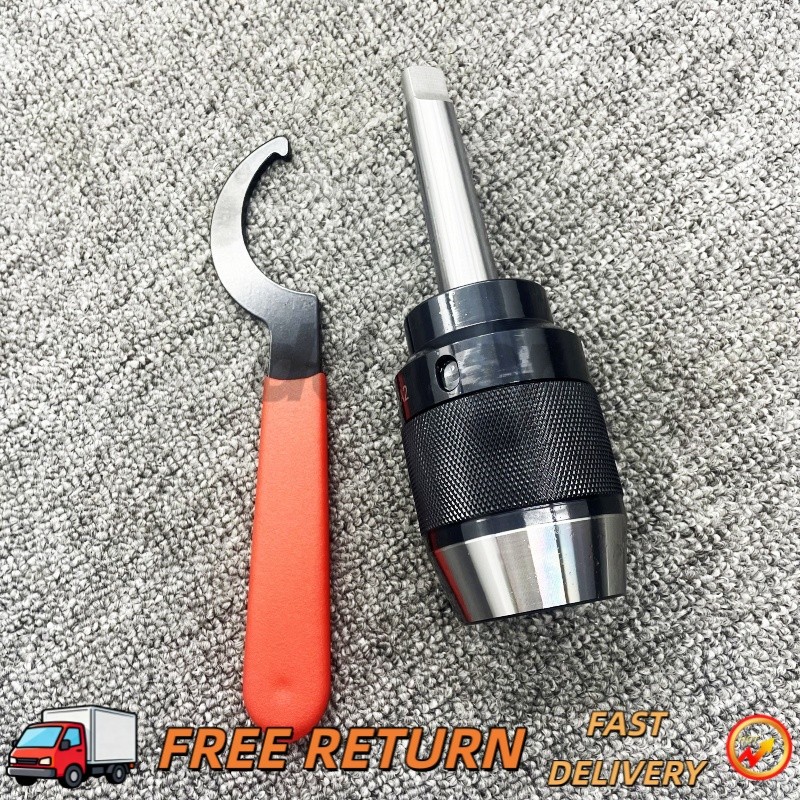 Steel Integral Shank MT2 Morse Taper 2 APU16-MTA2 Keyless Drill Chuck&Spanner
