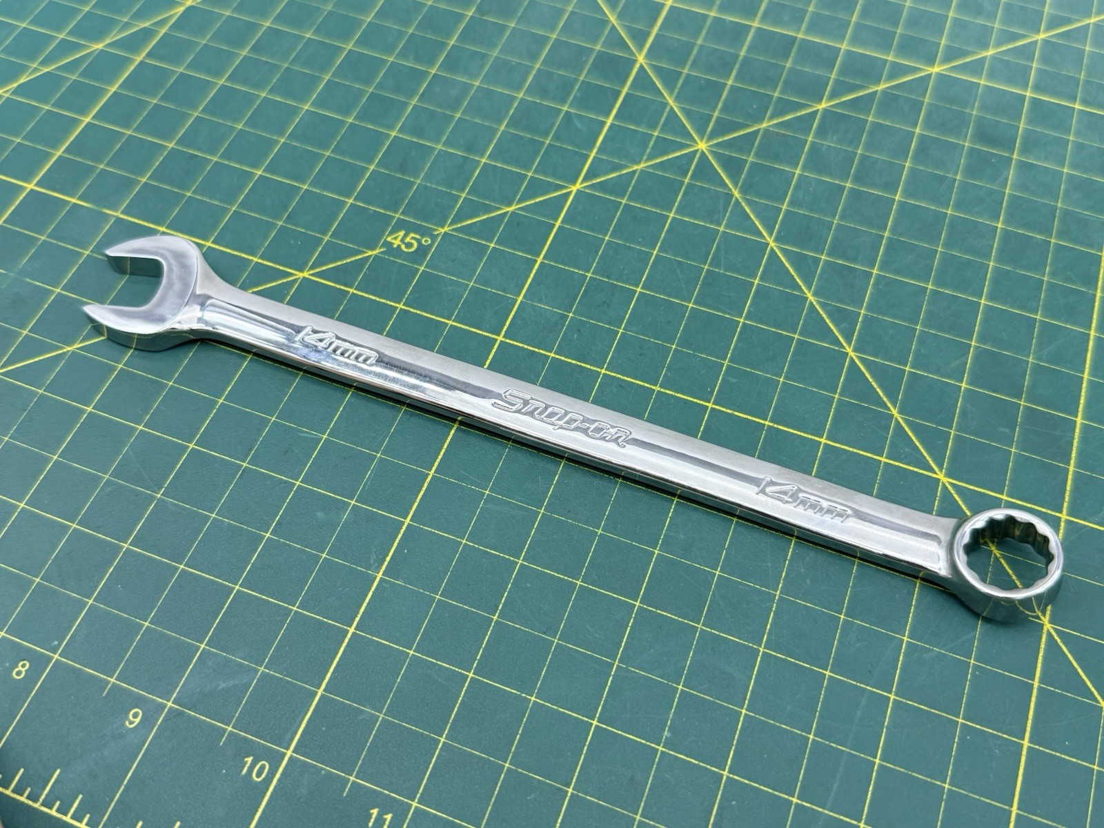Snap-On Tools OEXM140B 14mm Metric Standard 12 Point Chrome Combo Wrench USA NEW