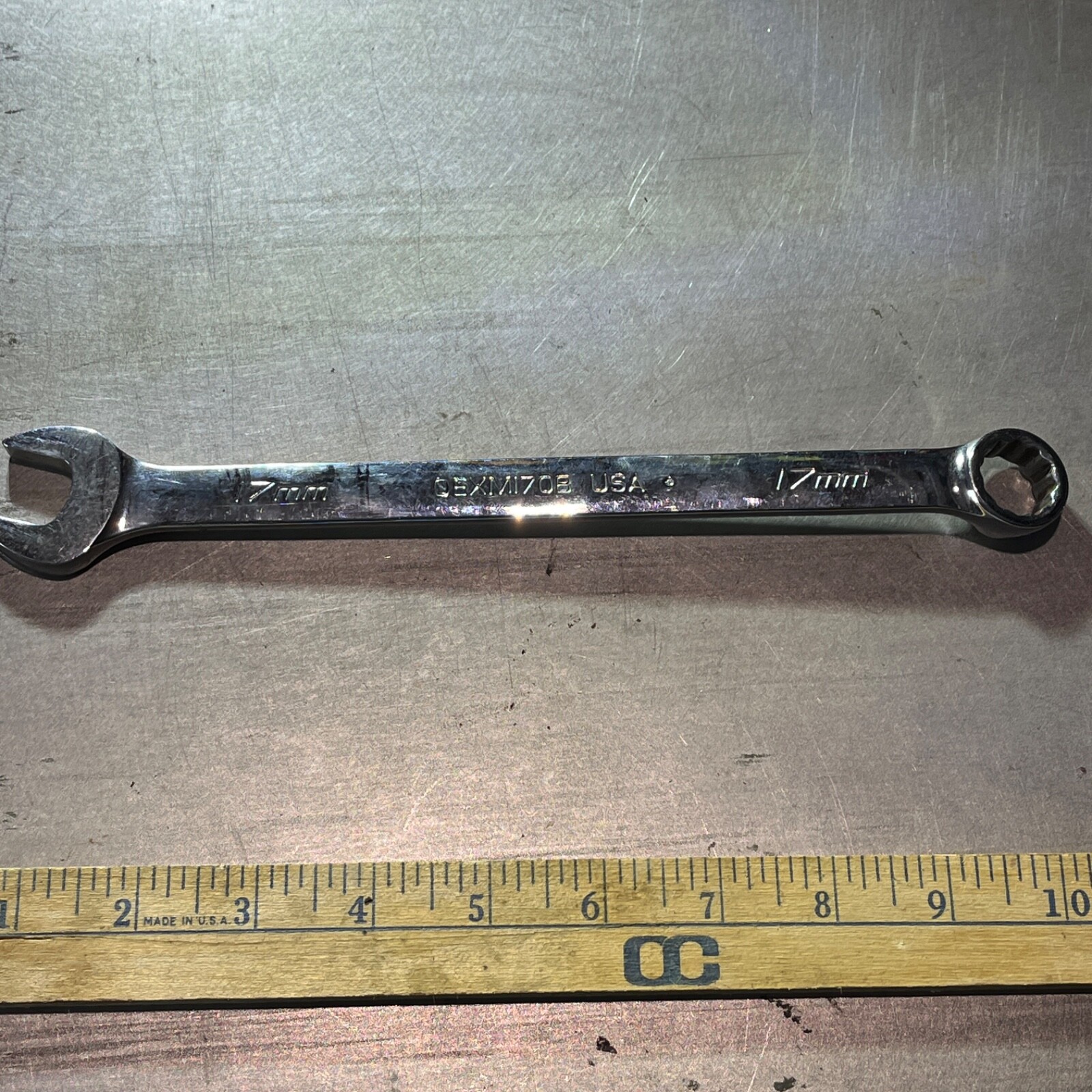 Snap-on OEXM170B Metric 17mm Combination Wrench USA Chrome